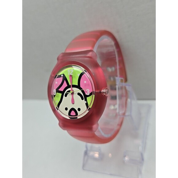 Disney Snap Kids Watch Pink Jelly Strap Quartz 30M New Battery Japan SII Movt WR - Picture 2 of 11